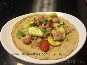 Langostino Tacos Recipe Phase 4 Recipe Taco on plate with veggies