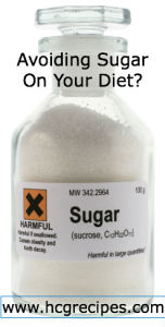 Avoiding Sugar on Your HCG Diet. Picture of Sugar X Harmful.