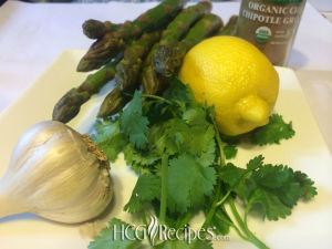 Chipotle Asparagus Soup for HCG Phase 2 Ingredients Asparagus, Garlic, Chipotle, Cilantro, and Lemon