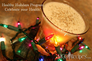Healthy Holidays Program with Tammy Skye Egg Nog glass with lights
