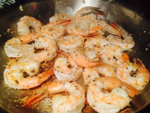 Black Pepper Shrimp Recipe for Phase 2 in the pan