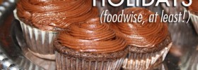 Healthy Holidays Program Diet Tips Survive the Holidays Eat Healthy Chocolate Cupcakes on Silver Tray