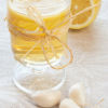 The Brew Natural Cold and Flu Remedy The Brew Tea with Garlic and Lemon in clear mug