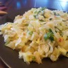Lime Cilantro Cabbage Rice Phase 3 served on a black plate